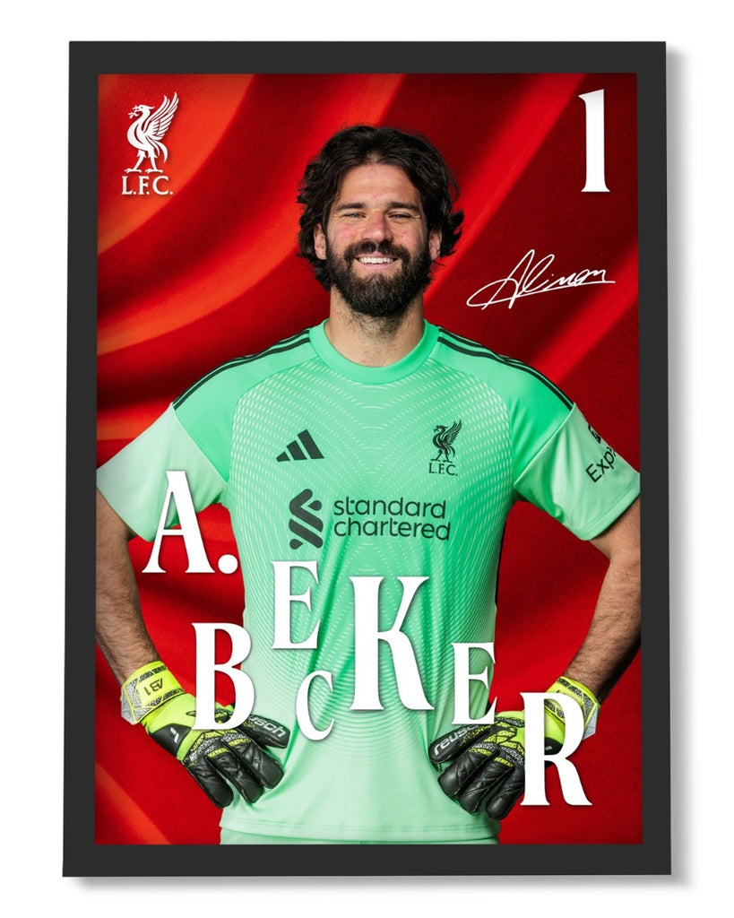 LFC 25/26 Alisson Becker A3 Framed Picture