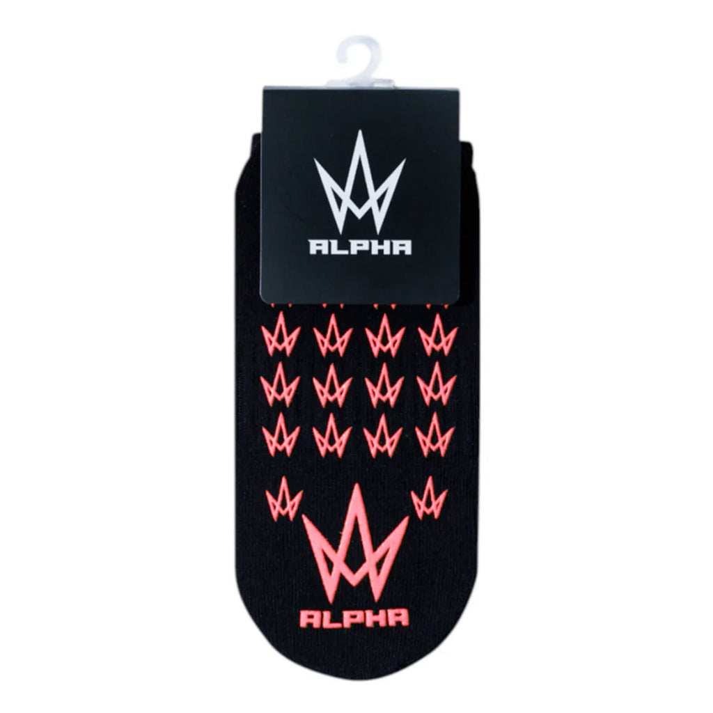 Alpha Trainers Grip Socks (Black/Red/Green)