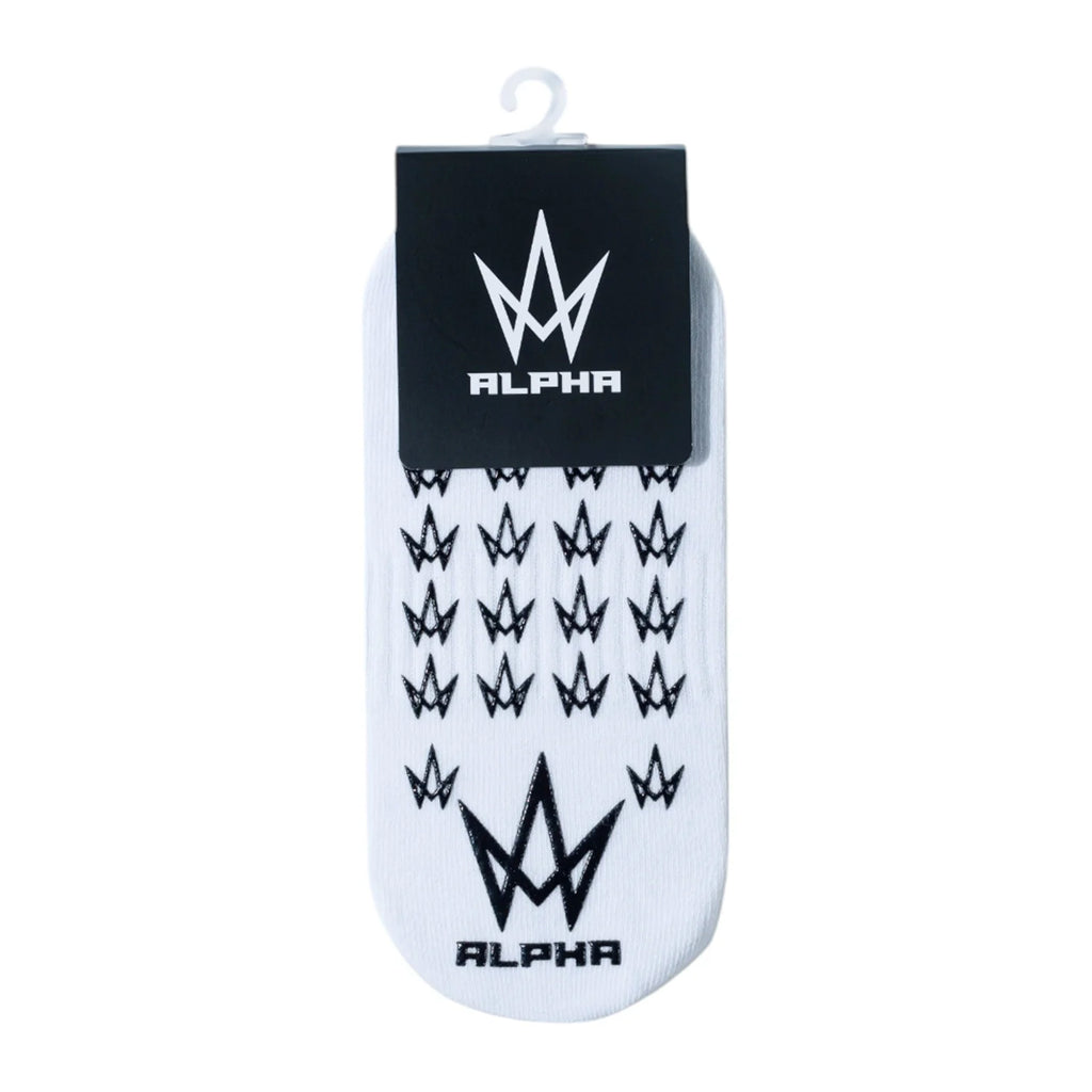Alpha Trainers Grip Socks (White/Black)
