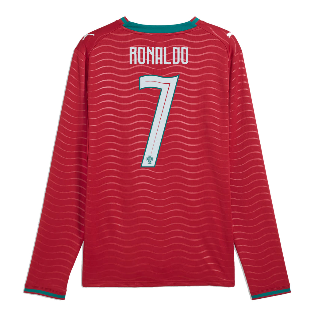 Portugal Adult World Cup 2026 LS Home Replica Jersey w/ Ronaldo Nameset