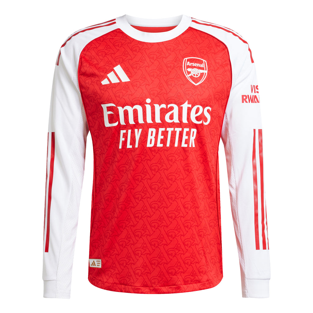 Arsenal Adult 2025-26 Long Sleeve Home Authentic Jersey