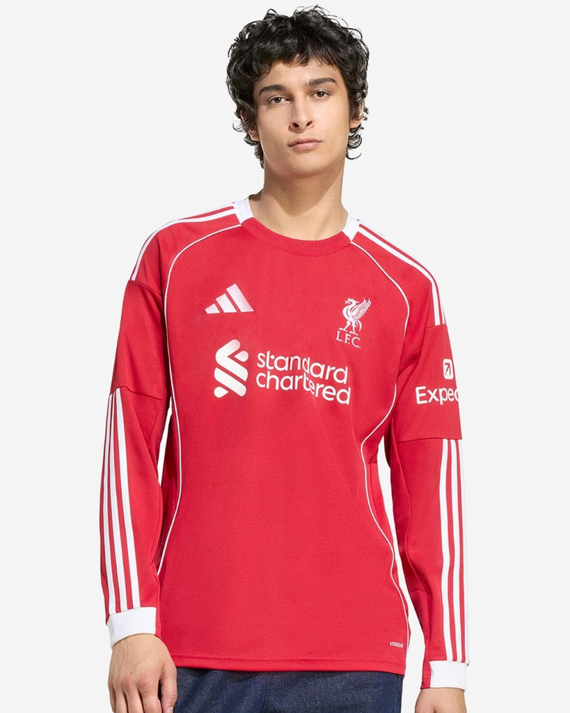 Liverpool Adidas Mens 25/26 Home Long Sleeve Jersey