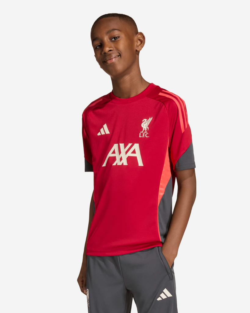 Liverpool Adidas Juniors 25/26 Domestic Short Sleeve Tee Red