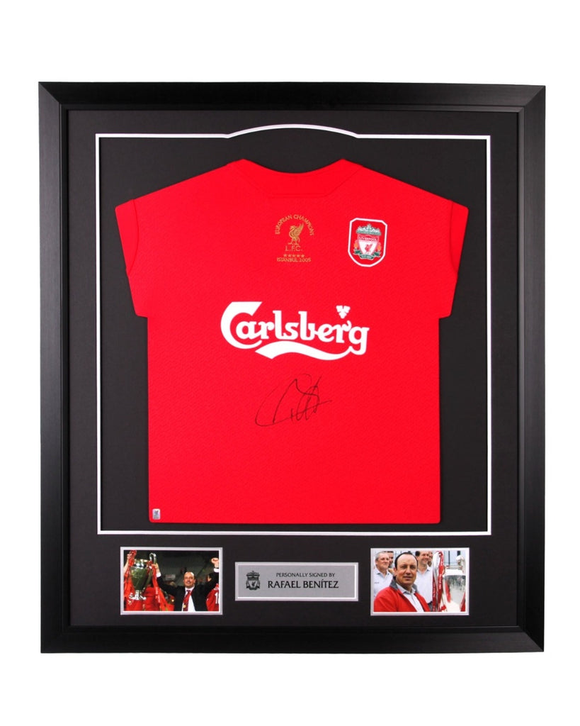 LFC Signed Benitez Framed Shirt