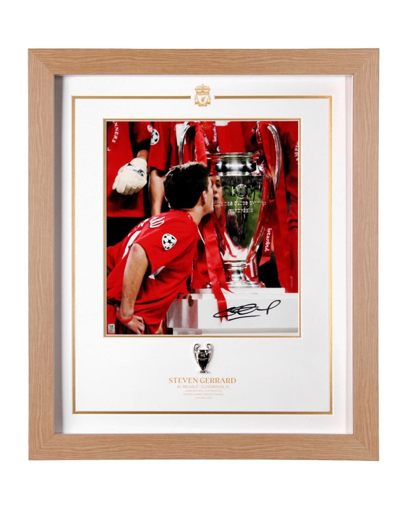 LFC Signed Gerrard Istanbul Framed Image