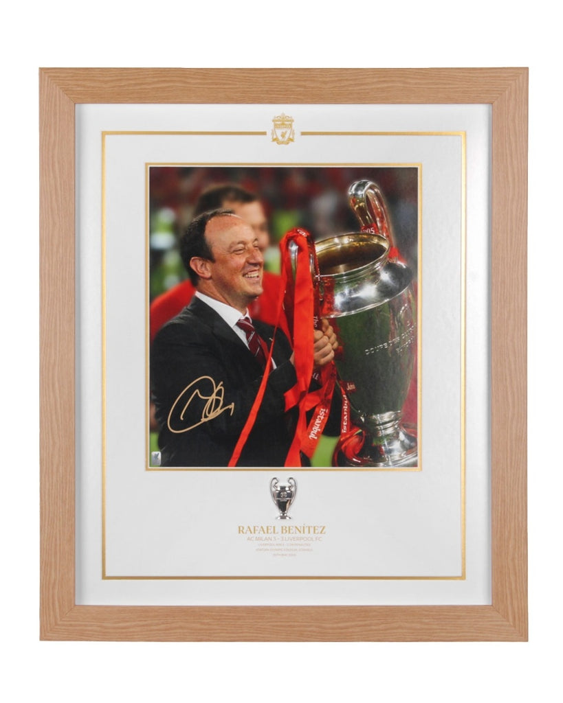 LFC Signed Benitez Istanbul Framed Image