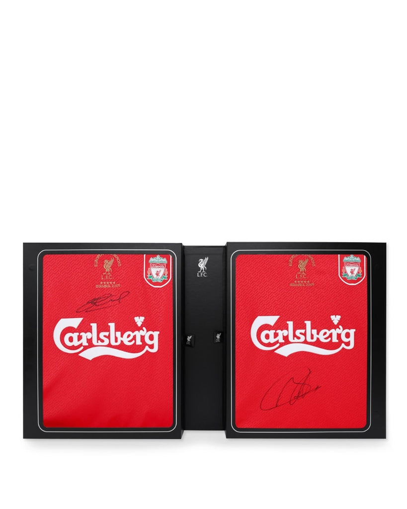 LFC Signed 2005 Gerrard & Benitez Dual Boxed Shirt