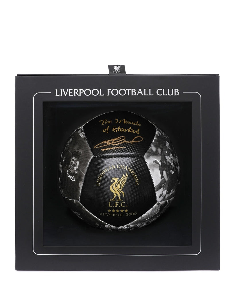 LFC Signed Gerrard Istanbul 2005 Boxed Football