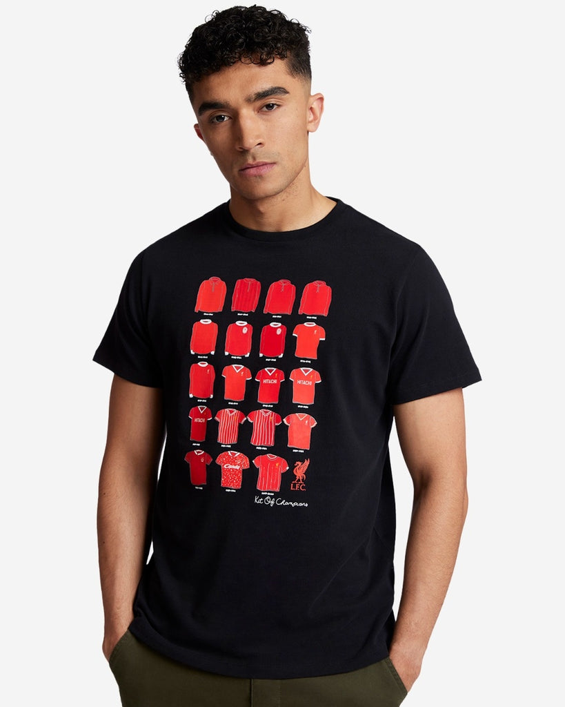 LFC Mens Retro Kit Of Champions Tee Black