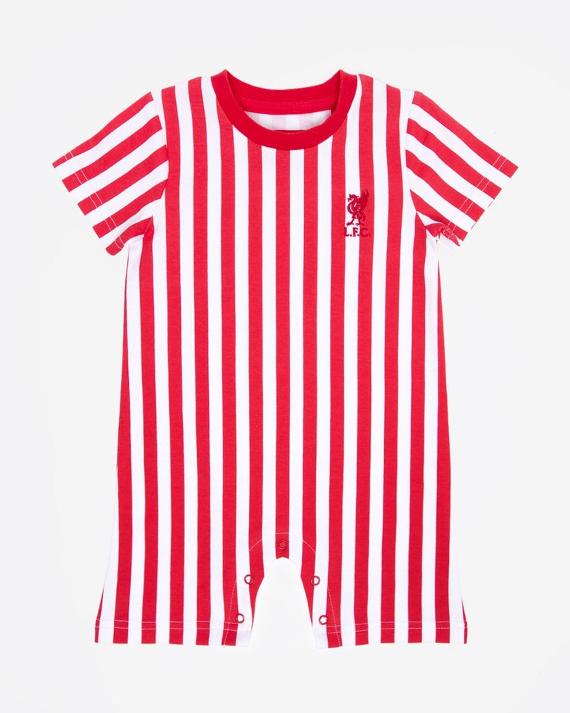 LFC Baby Stripe Romper Red & White