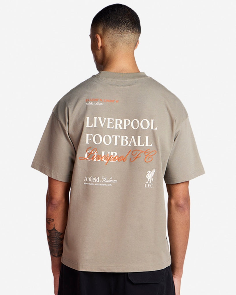LFC Mens Oversized Football Club Tee Khaki