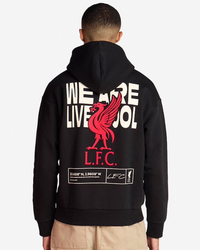 LFC Mens Oversized We Are Liverpool Hoodie Black