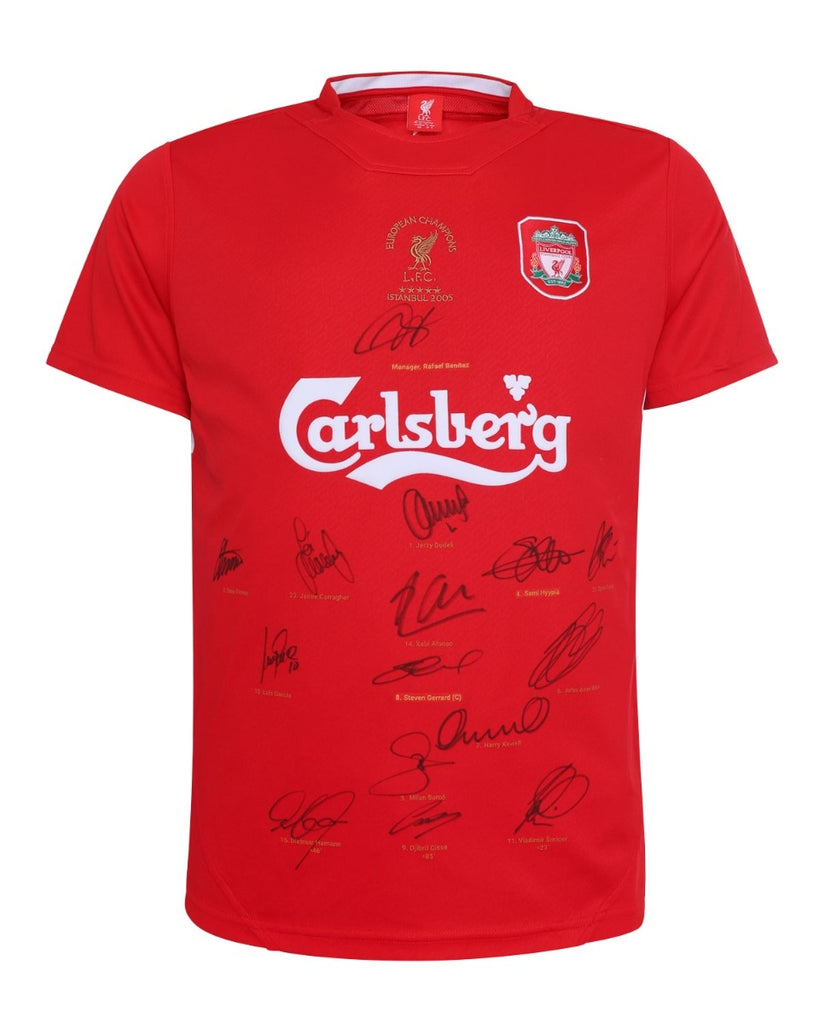 ジェラード　サイン入りユニフォームLiverpool FC イスタンブール LFC Istanbul 2005 Commemorative Boxed Signed Squad Shirt – Weston