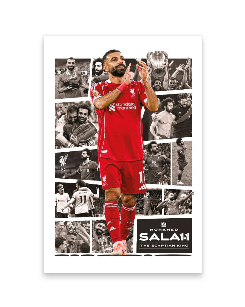 LFC Salah Montage Large Postcard