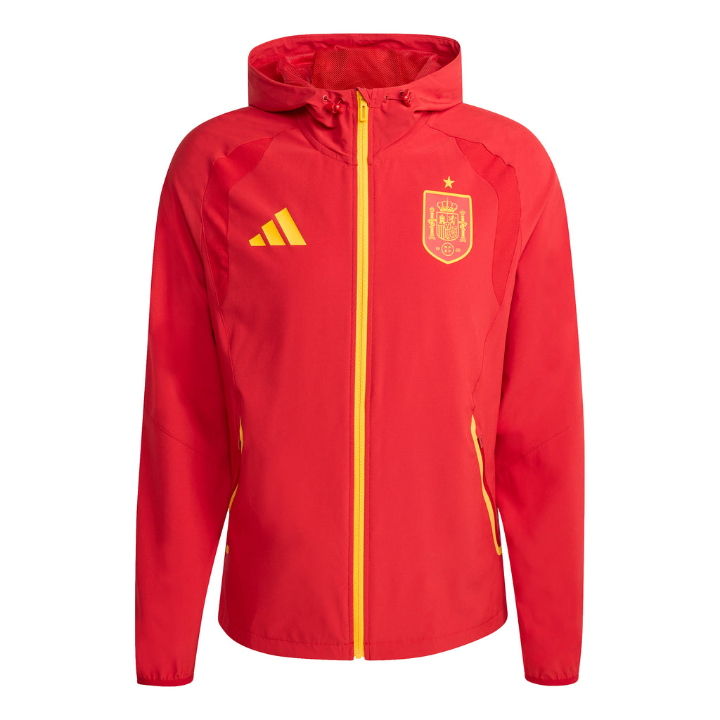 Spain Adult World Cup 2026 Tiro Travel Full Zip Windbreaker