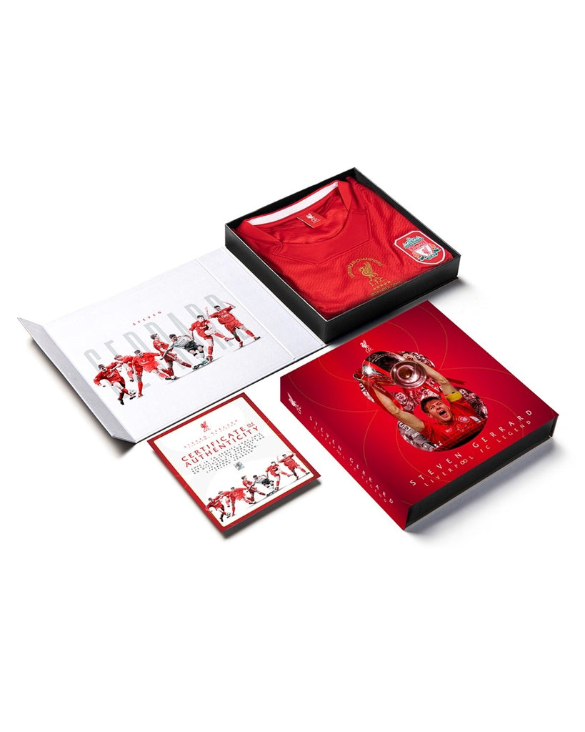 LFC Signed Gerrard Boxed Shirt