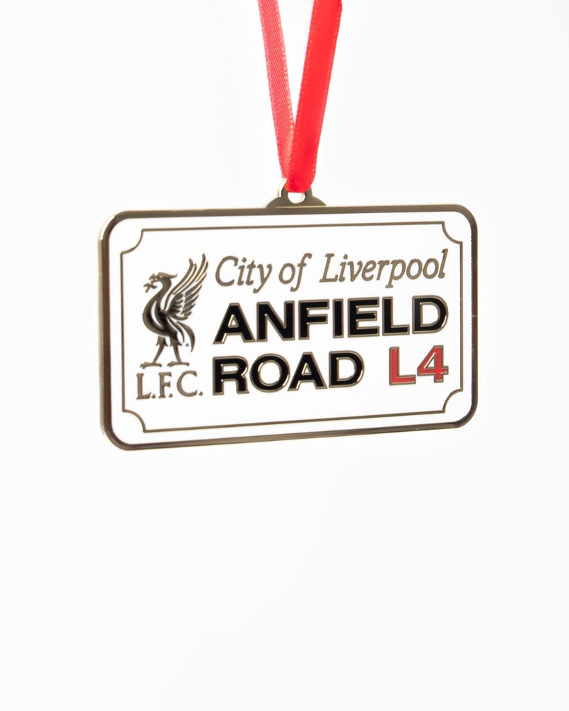LFC Anfield Road Sign Christmas Decoration