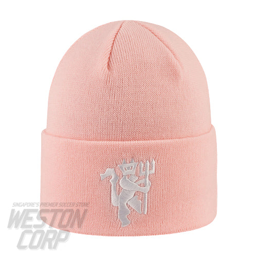 Manchester United Vertical Wordmark Pink Cuff Knit
