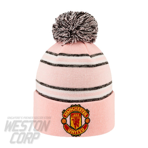 Manchester United Striped Pink Bobble Knit Kids
