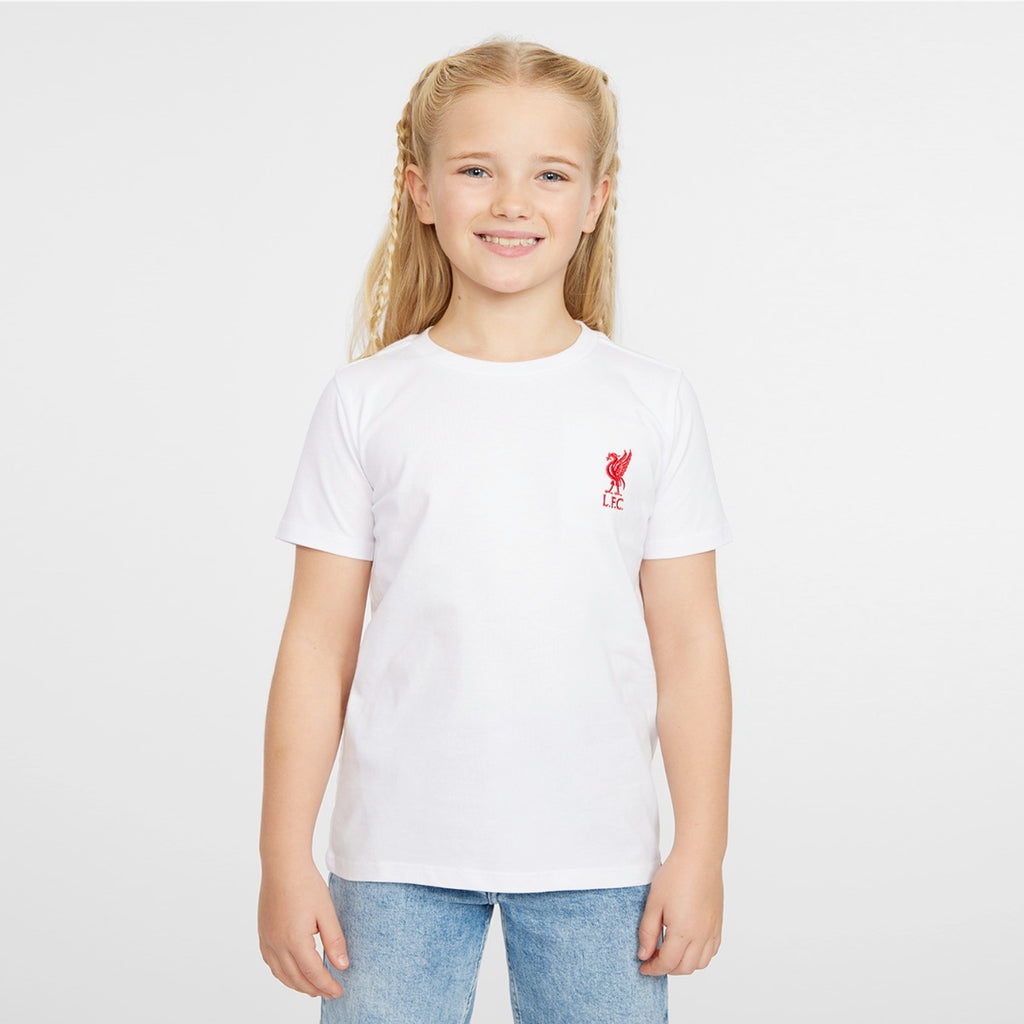 LFC Junior Liverbird Embroidered White Tee