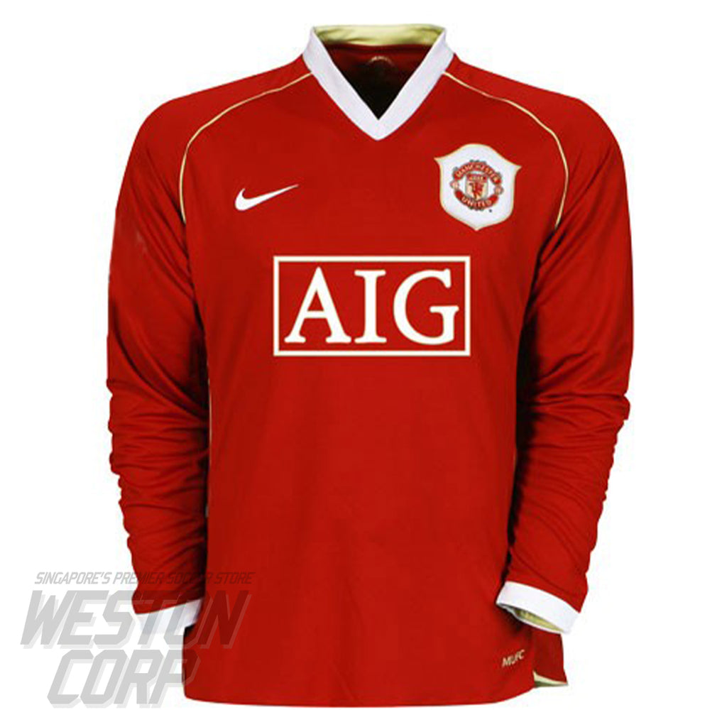 Manchester United Adult 2006-07 LS Home Shirt w/ Ronaldo Official Player Lettering
