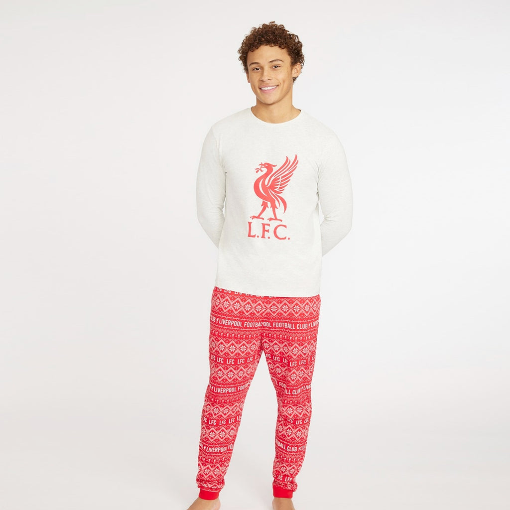 LFC Mens Red Liverbird Family Christmas Pyjamas