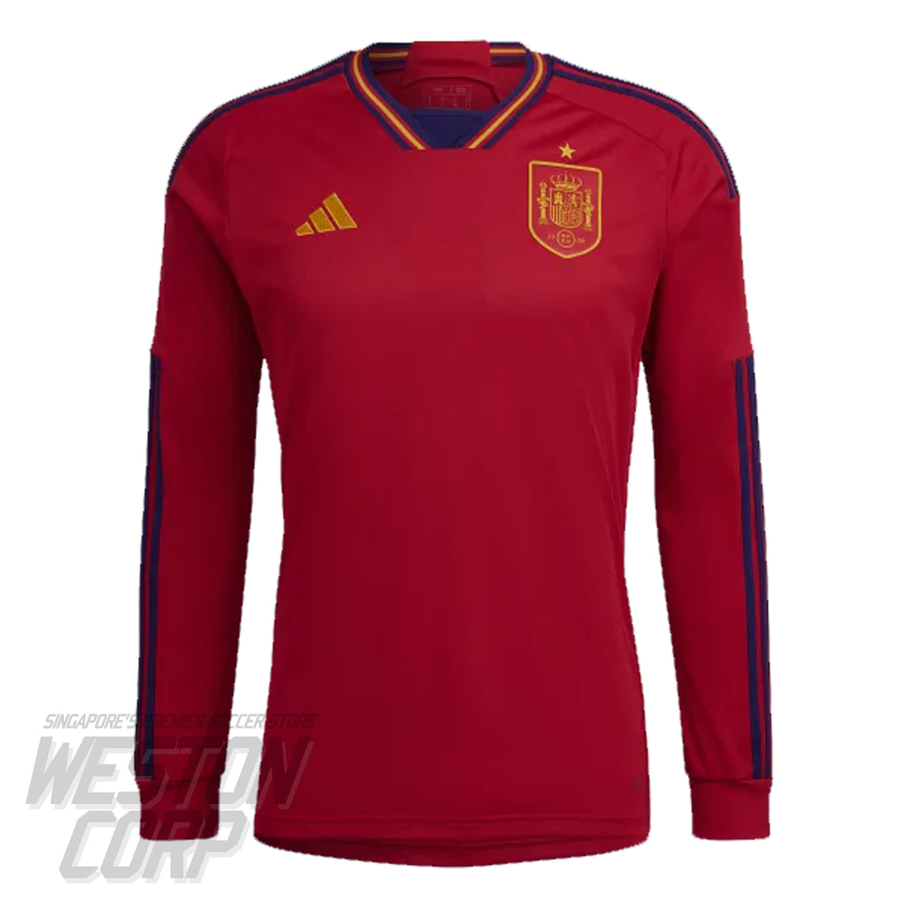 Spain Adult 2022 Long Sleeve Home Jersey