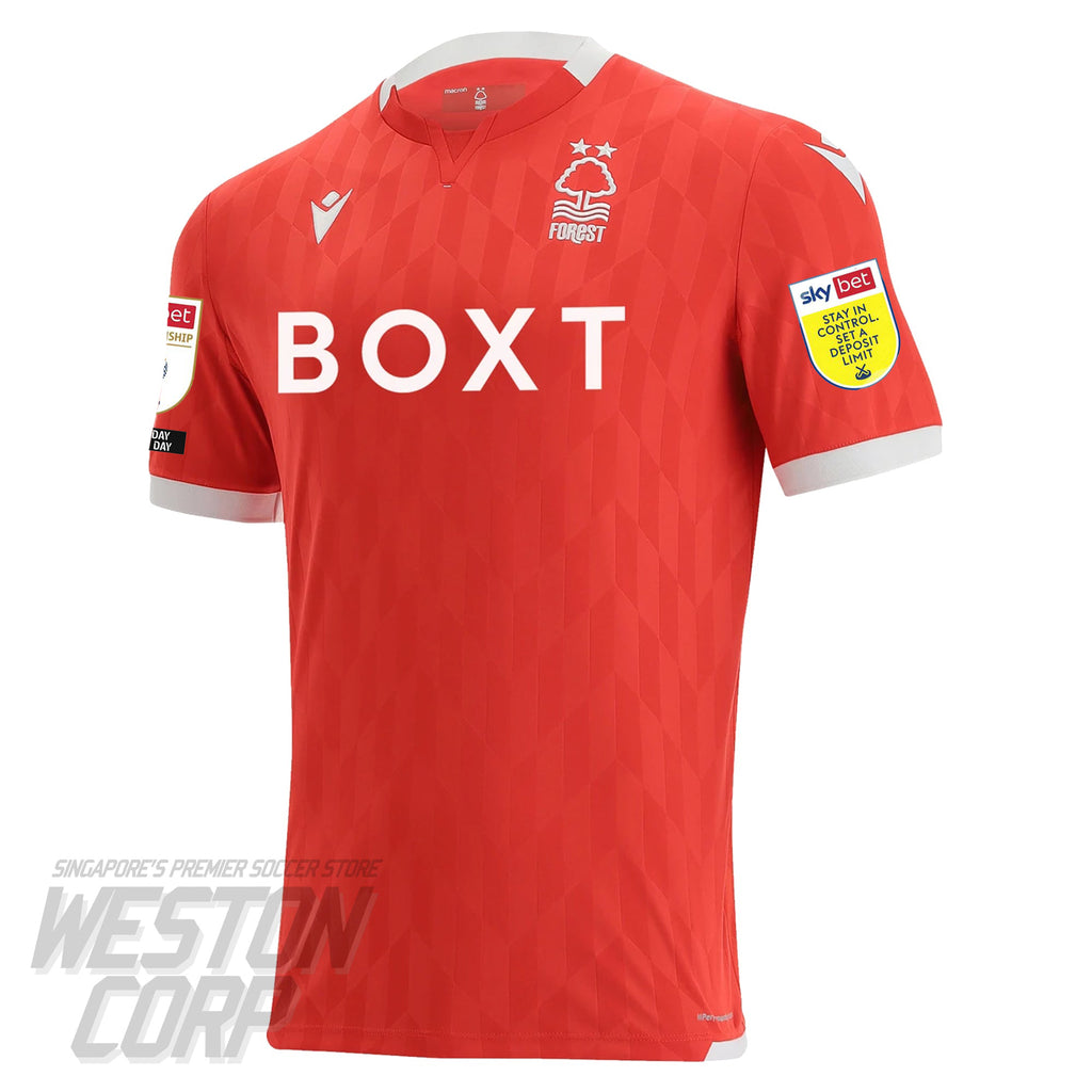 Nottingham Forest Adults 2021-22 Home Match Jersey w/ EFL Badges