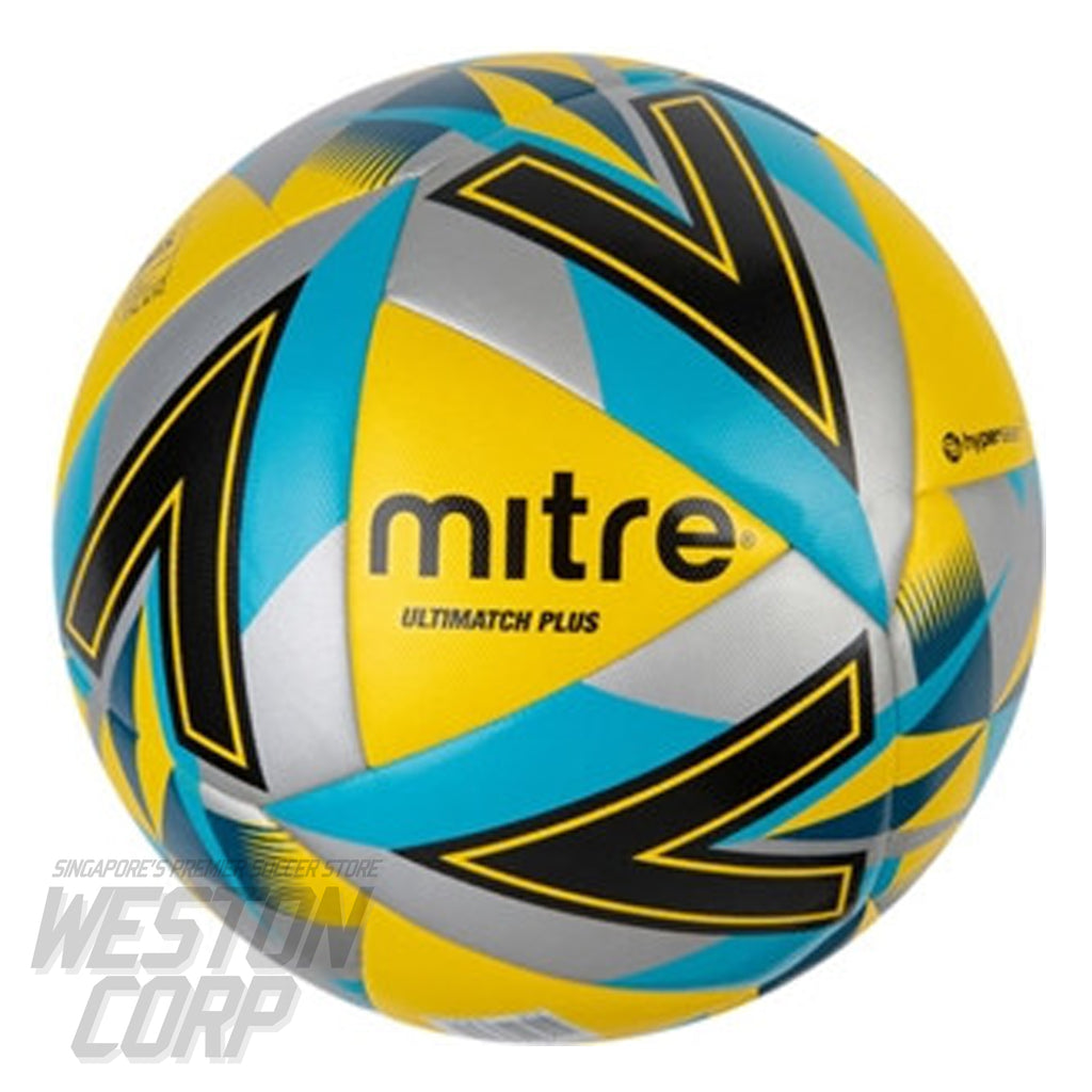 Mitre Ultimatch Plus Ball (Yellow/Silver/Lt Blue/Black)
