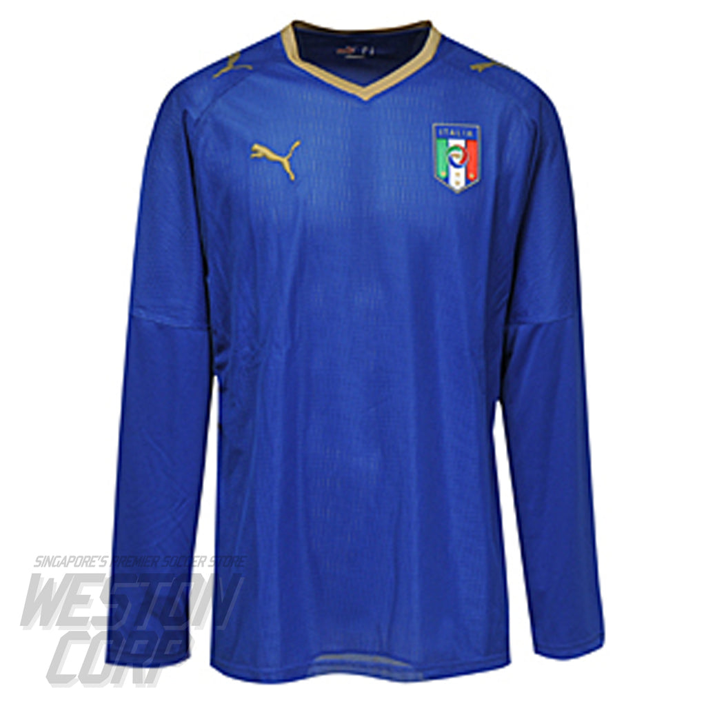 Italy Adult 2008-09 LS Home Shirt