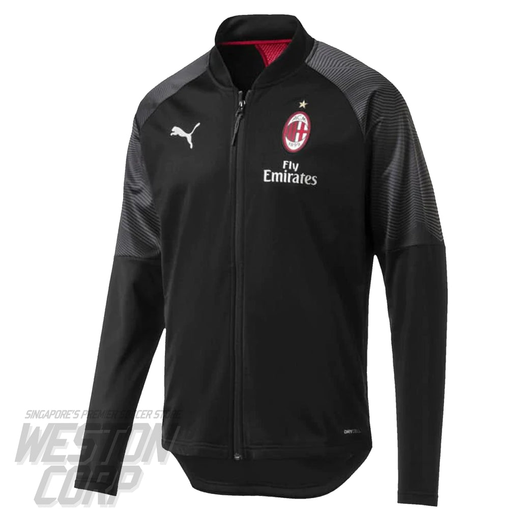 AC Milan Adult 2018-19 Poly Jacket (Black)