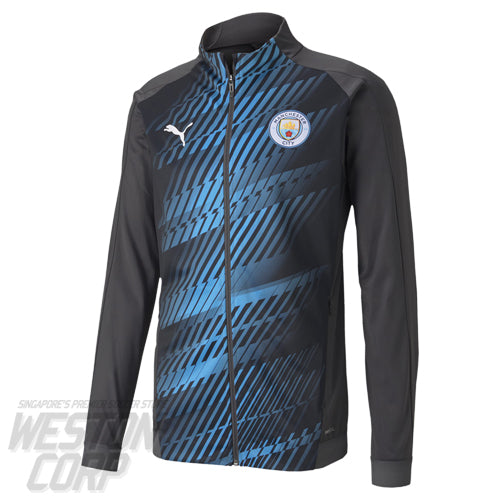 Manchester City 2019-20 Stadium Jacket Asphalt Light Blue
