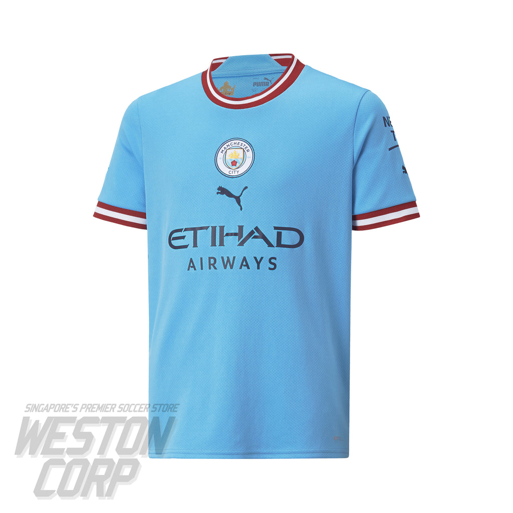 Manchester City Kids Blue Goalkeeper Shirt 2022/23