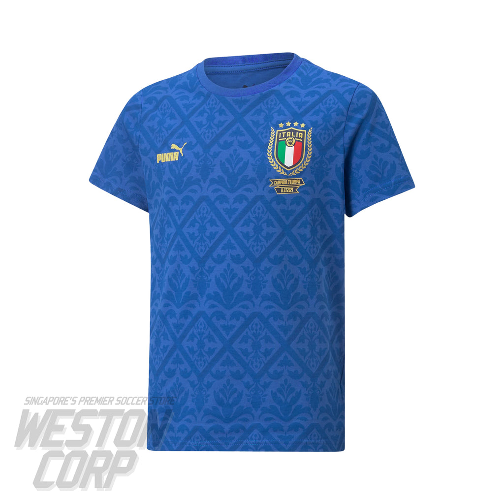 Italy Youth 2022 Graphic Winner Tee (Team Power Blue/Lapis Blue)