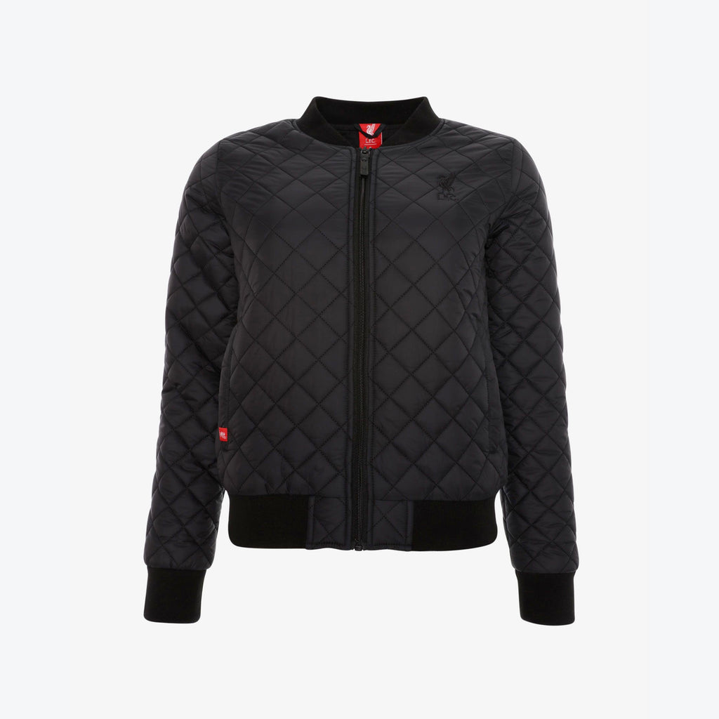 LFC Womens Black Quilted Bomber Jacket