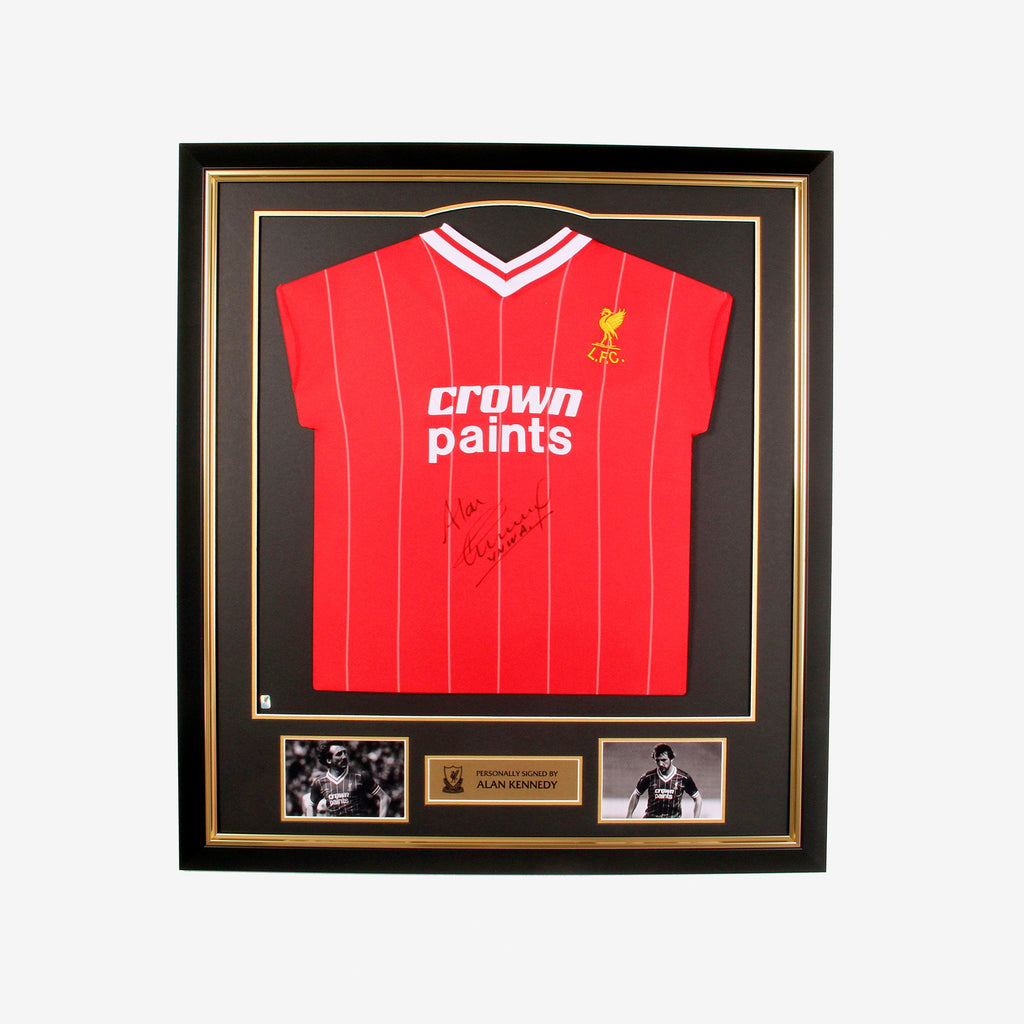 LFC Signed Kennedy 1982 Framed Shirt