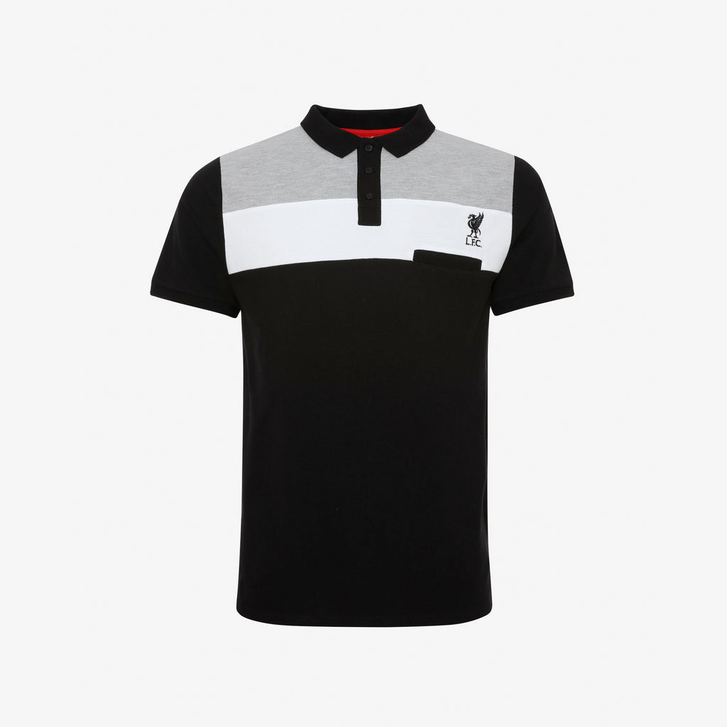 LFC Mens Black Colour Block Polo