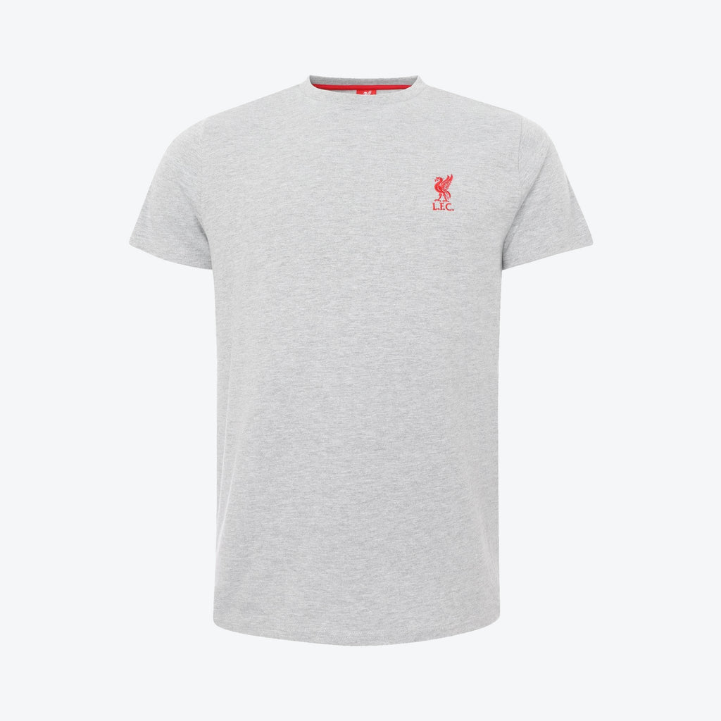 LFC Junior Liverbird Embroidered Grey Marl Tee