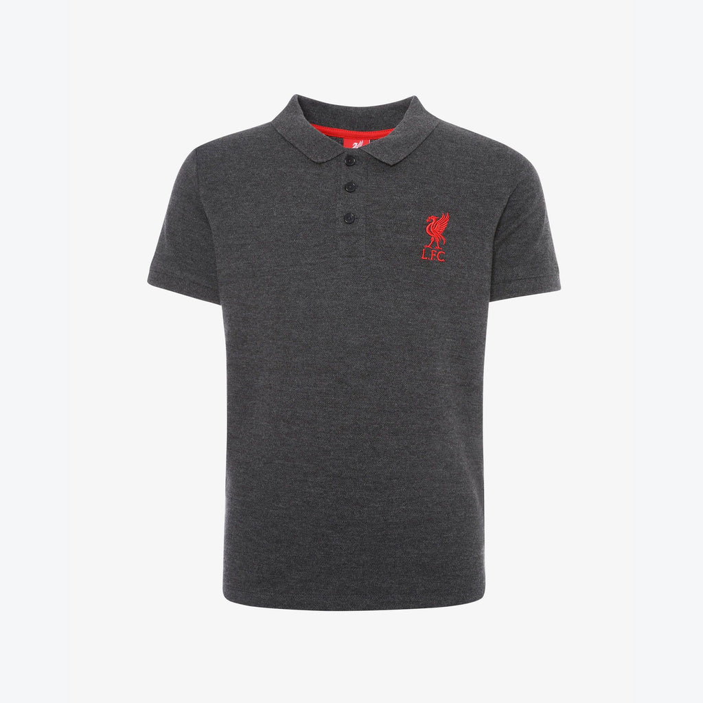 LFC Junior Short Sleeve Charcoal Marl Polo