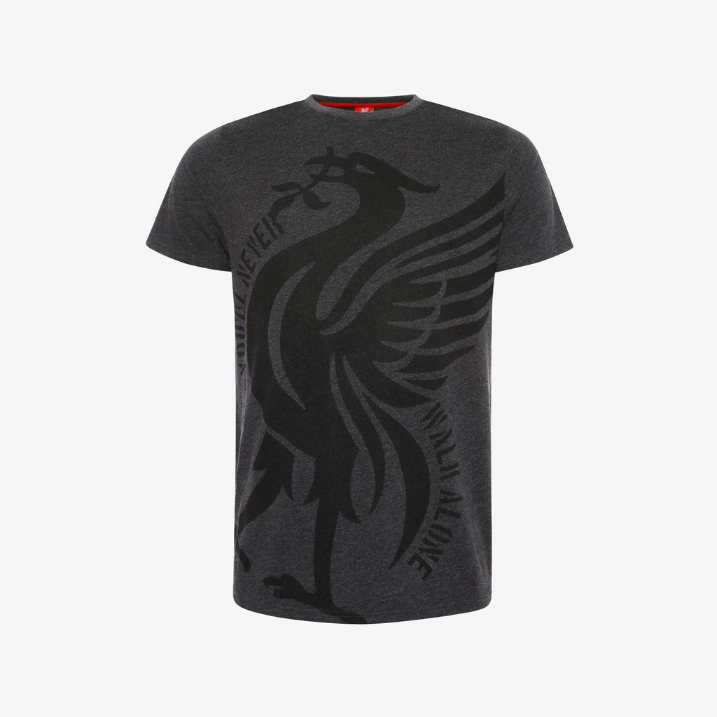 LFC Mens Charcoal Marl Liverbird YNWA Tee