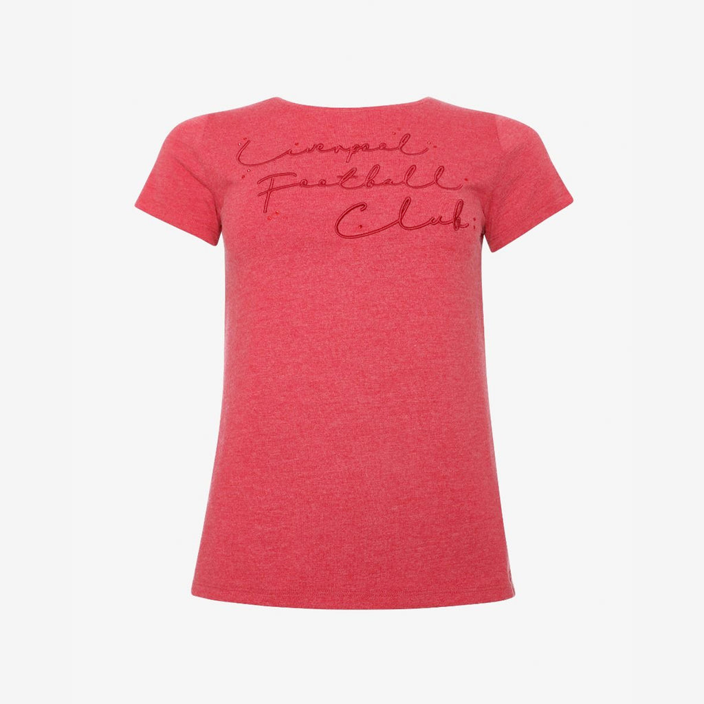 LFC Womens Red Marl Embroidered Tee