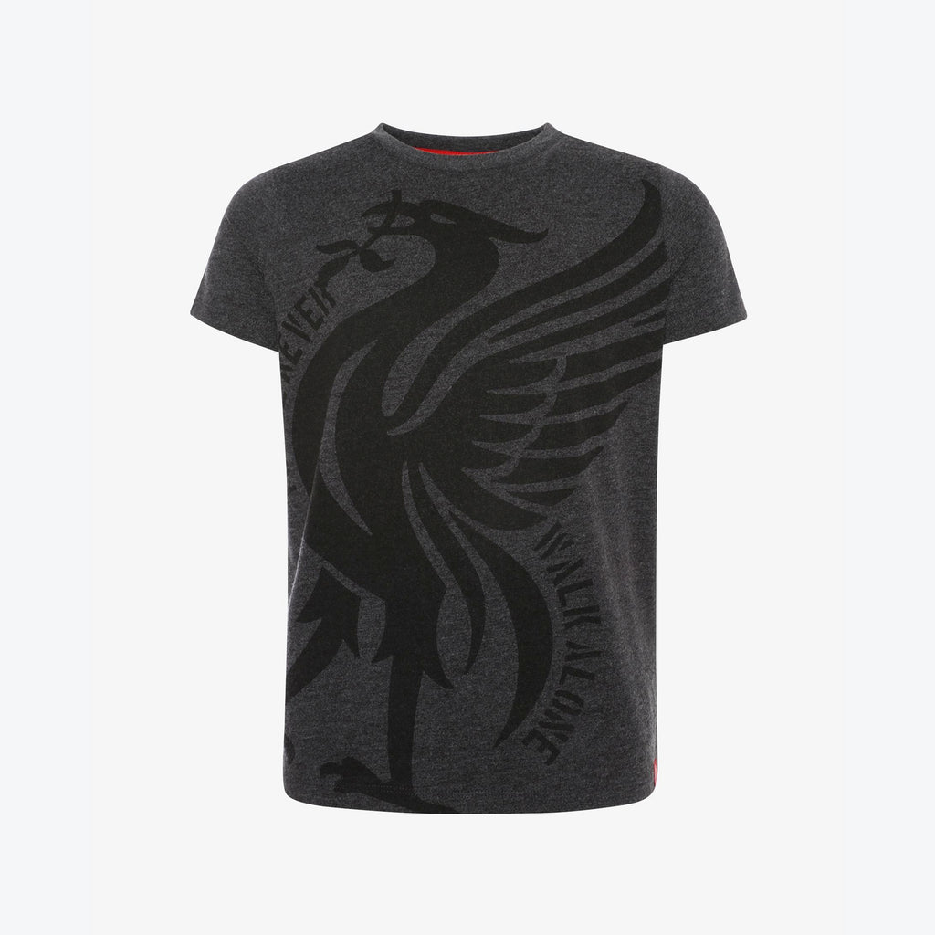 LFC Junior Liverbird YNWA Tee Charcoal Marl