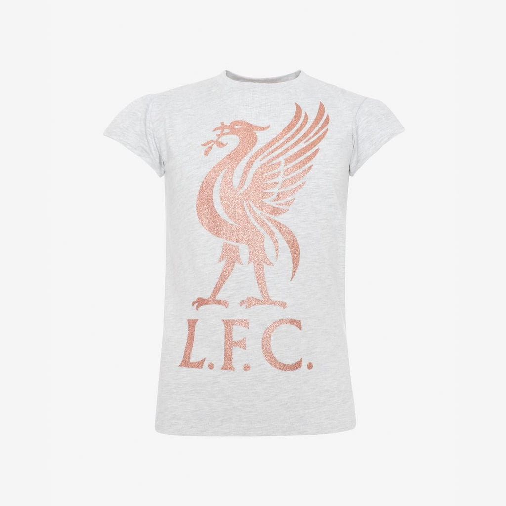 LFC Junior Ice Marl Glitter Liverbird Tee