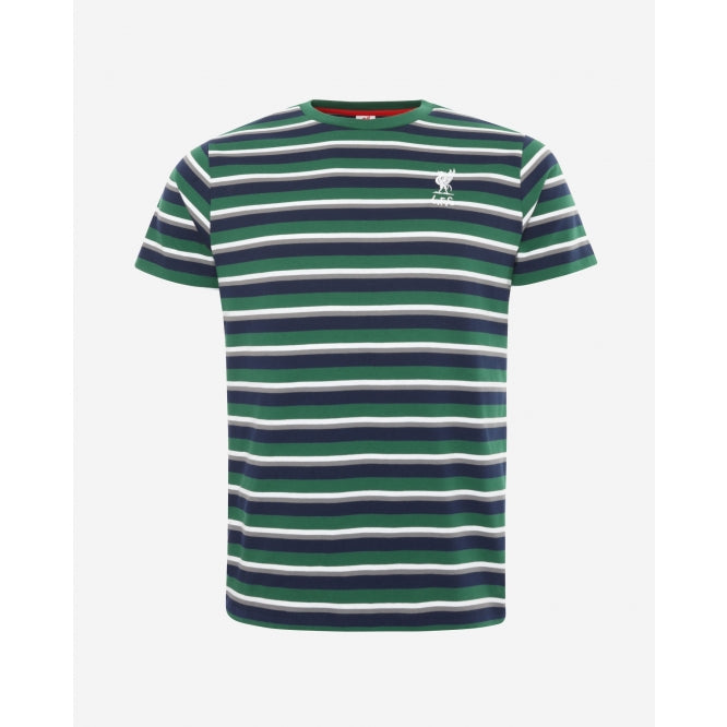 LFC Mens Navy/Green Retro Stripe Tee