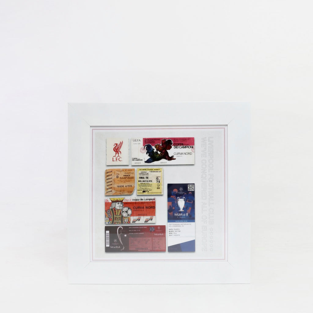 LFC 6 Times Tickets Framed Image