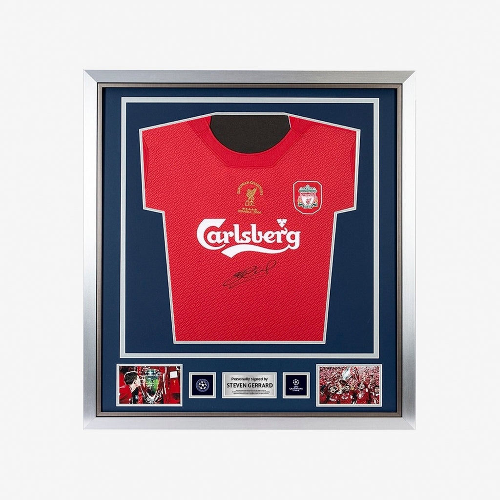 LFC Gerrard UCL Istanbul Hero Framed Shirt