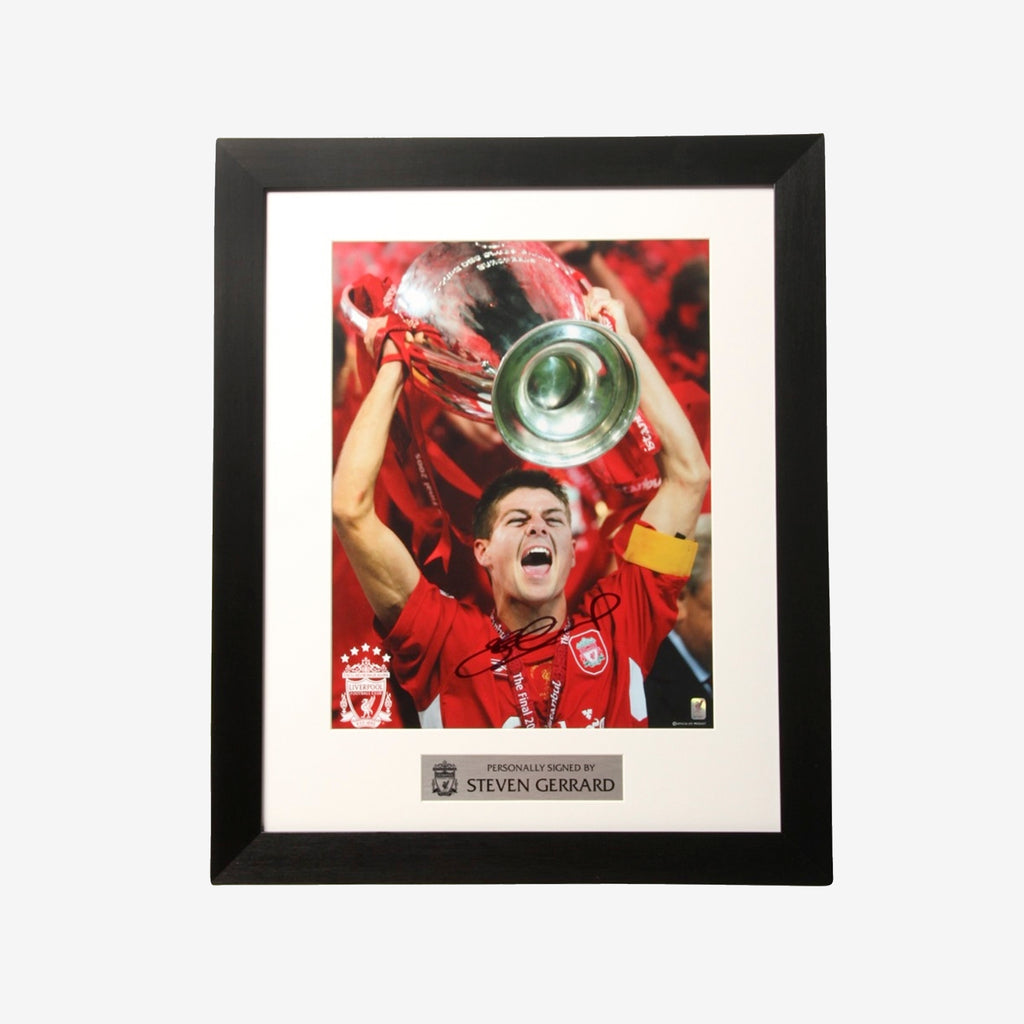 LFC Signed Gerrard 12 x 16 Image