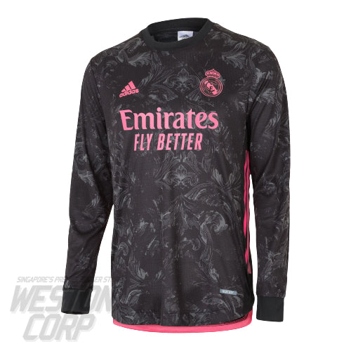 Real Madrid Adult 2020-21 LS Third Authentic Shirt