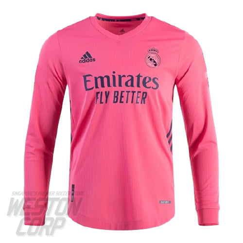 Real Madrid Adult 2020-21 LS Away Authentic Shirt