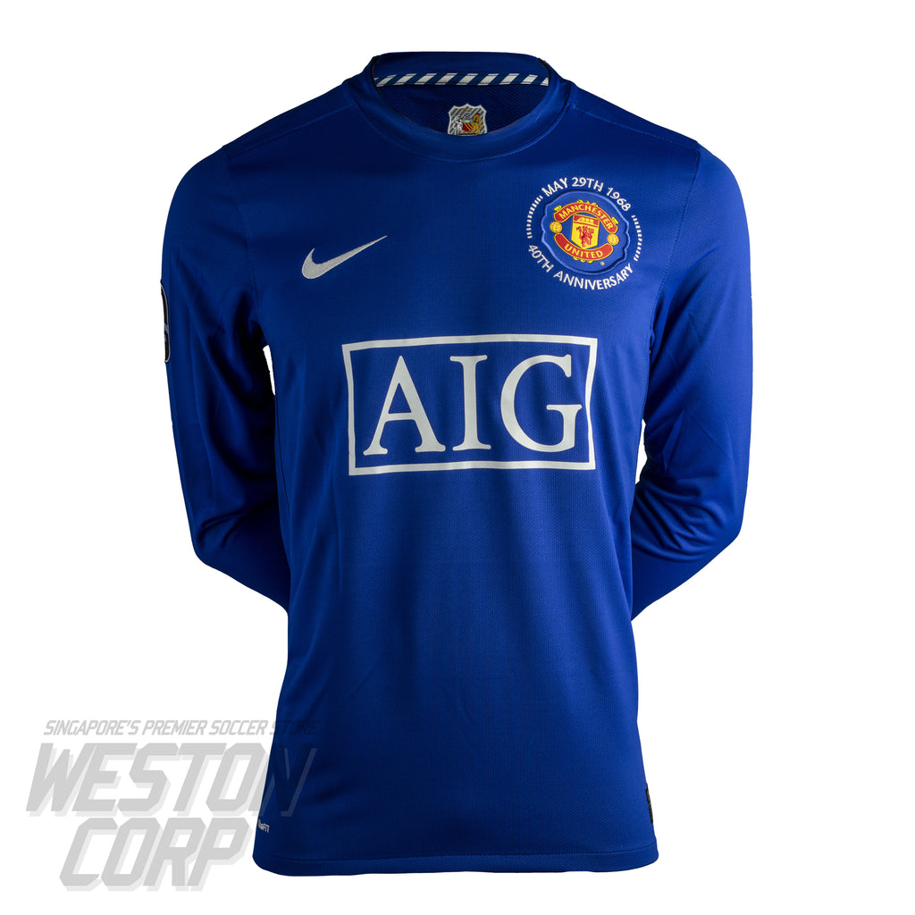 Manchester United Adult 2008-09 LS 3rd Shirt w/ Nameset